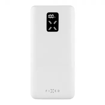 Fixed Zen 20 nešiojamas įkroviklis (power bank) 20000 mAh su LCD ekranu ir PD 20W išėjimu - baltas FIXZEN-20-WH