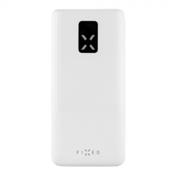Fixed Zen 20 nešiojamas įkroviklis (power bank) 20000 mAh su LCD ekranu ir PD 20W išėjimu - baltas FIXZEN-20-WH