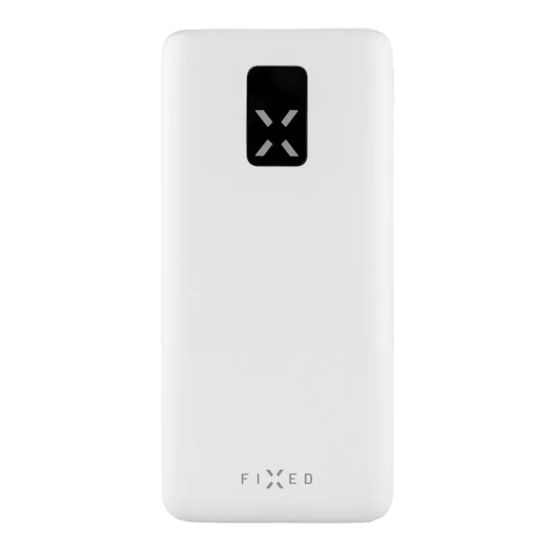 Fixed Zen 20 nešiojamas įkroviklis (power bank) 20000 mAh su LCD ekranu ir PD 20W išėjimu - baltas FIXZEN-20-WH