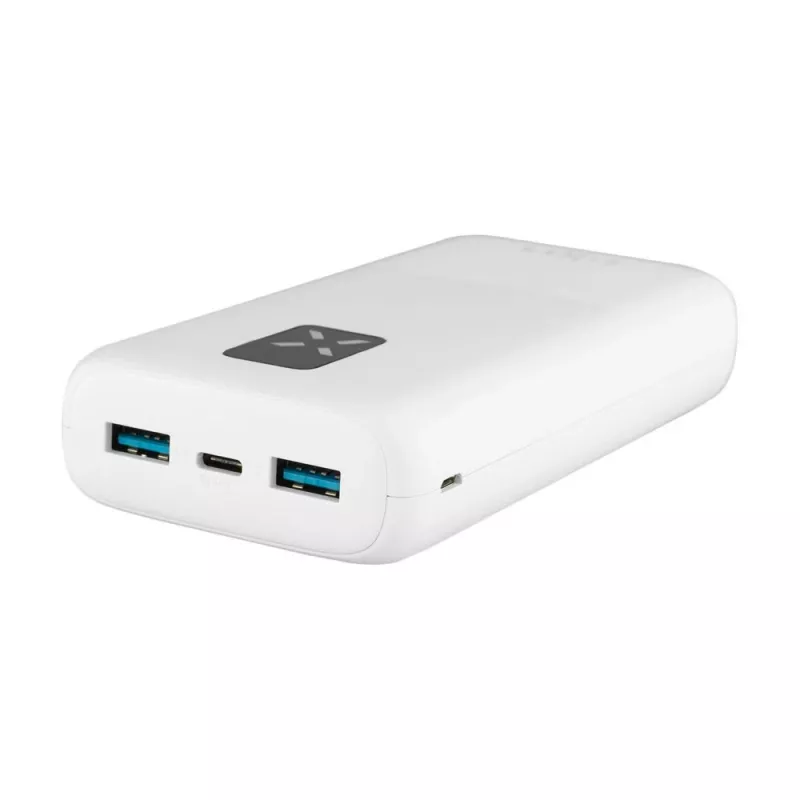 Fixed Zen 20 nešiojamas įkroviklis (power bank) 20000 mAh su LCD ekranu ir PD 20W išėjimu - baltas FIXZEN-20-WH