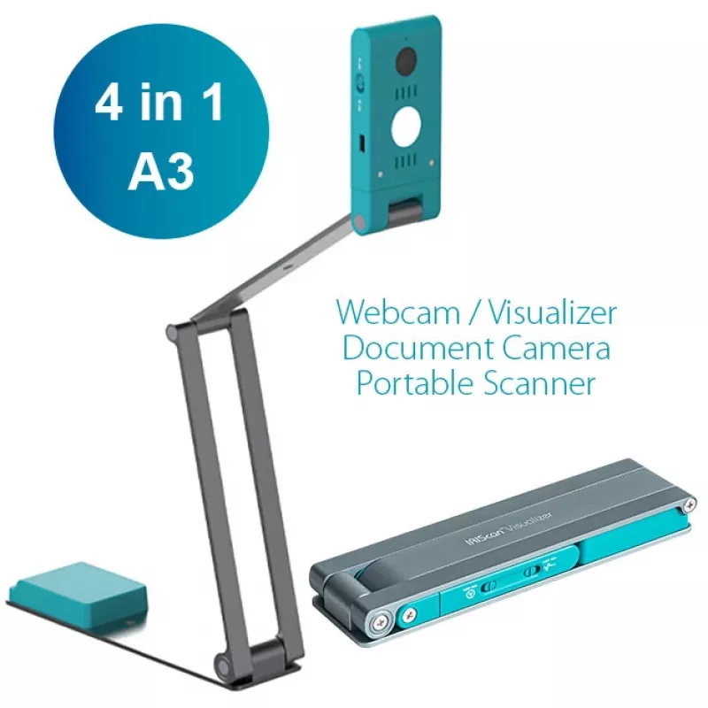IRIScan Visualizer 7 Dyslexic - A3 stalinis skaitytuvas, 13MP, USB, Arctic Blue/Silver