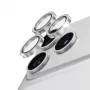 PanzerGlass Hoops keraminis objektyvo apsauginis stikliukas Glitter Silver, skirtas iPhone 18 Pro / 18 Pro Max