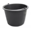 Bradas KTW16 16L PVC statybinei kibiras, juodas, apvalus, su metaline rankena ir vidine skale