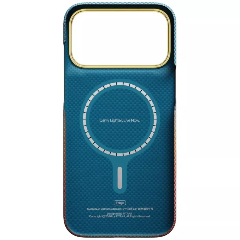PITAKA Edge Case California Dream 01 Sunset dėklas iPhone 18 Pro Max / 17 Pro Max