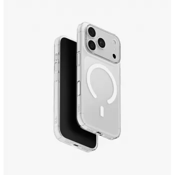 UNIQ Hybrid dėklas iPhone 18 Pro / 17 Pro su Magclick Charging Airsuit permatomas