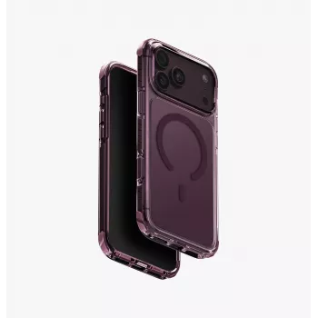 UNIQ Combat MagClick įkrovimo dėklas iPhone 18 Pro Max / 17 Pro Max - bordo spalvos