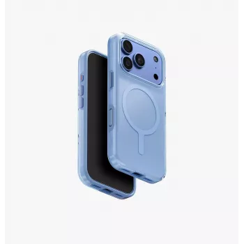 UNIQ Clario Magclick įkrovimo dėklas iPhone 18 Pro / 17 Pro, mėlynas