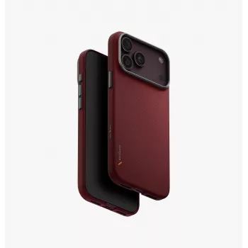 UNIQ Keva Edge Magclick įkrovimo dėklas iPhone 18 Pro Max / 17 Pro Max - raudonas