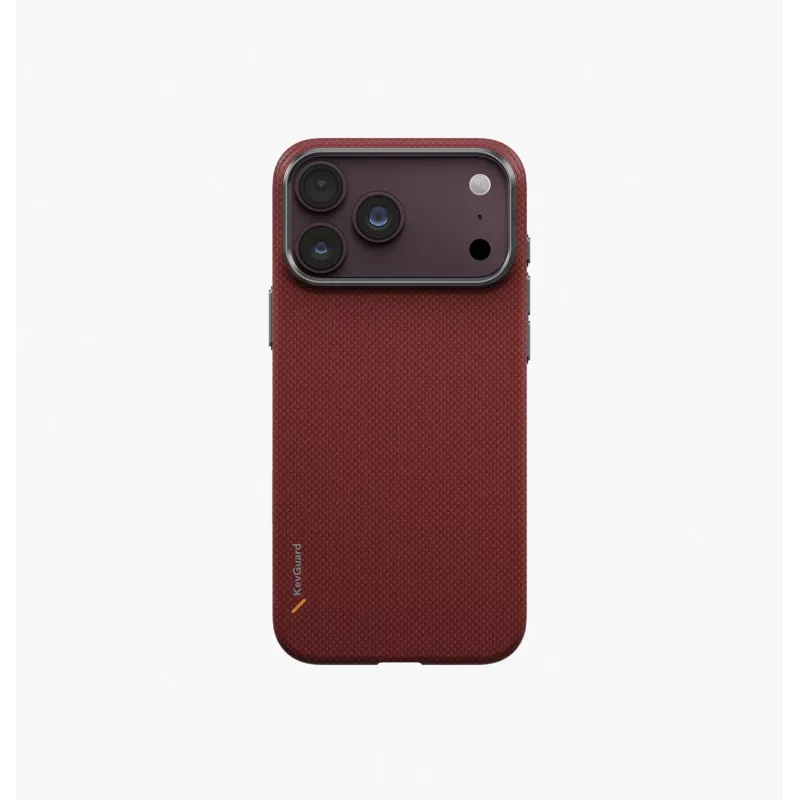 UNIQ Keva Edge Magclick įkrovimo dėklas iPhone 18 Pro Max / 17 Pro Max - raudonas
