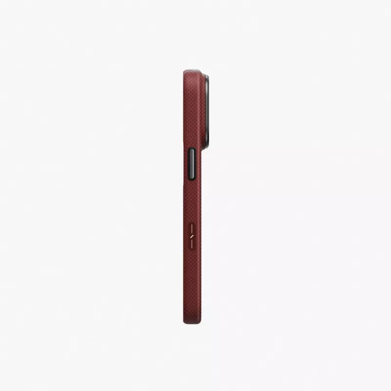 UNIQ Keva Edge Magclick įkrovimo dėklas iPhone 18 Pro Max / 17 Pro Max - raudonas