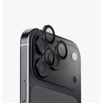 UNIQ Optix Aluguard (DX2) fotoaparato objektyvo apsauga iPhone 18 Pro / iPhone 18 Pro Max - juoda su aplikatoriumi