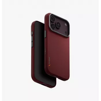 UNIQ Keva Edge MagClick įkrovimo dėklas iPhone 18 Pro / 17 Pro - Raudonas