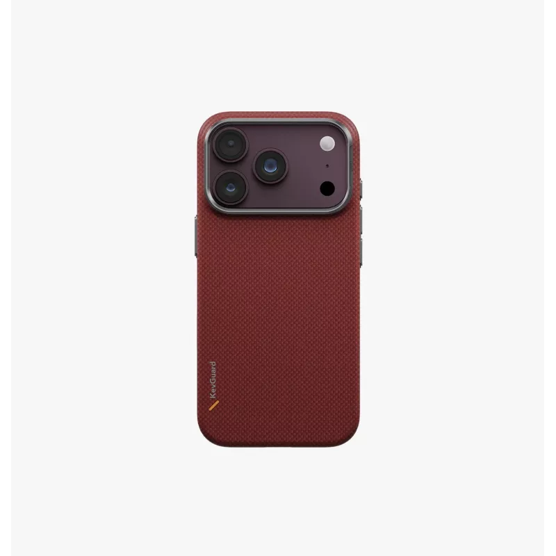 UNIQ Keva Edge MagClick įkrovimo dėklas iPhone 18 Pro / 17 Pro - Raudonas