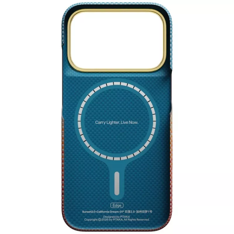 PITAKA Edge Case California Dream 02 iPhone 17 Pro dėklas - Sunset