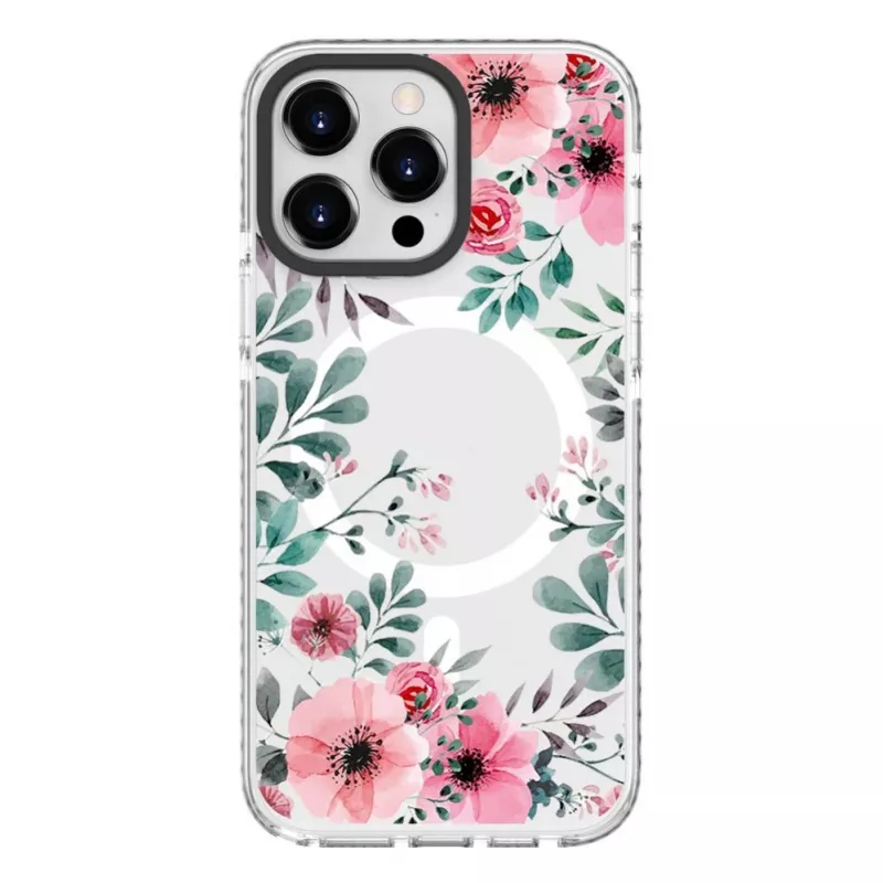 Evelatus Apple iPhone 15 Pro permatomas dėklas su MagSafe - individualus spaudinys, permatomas PC+TPU