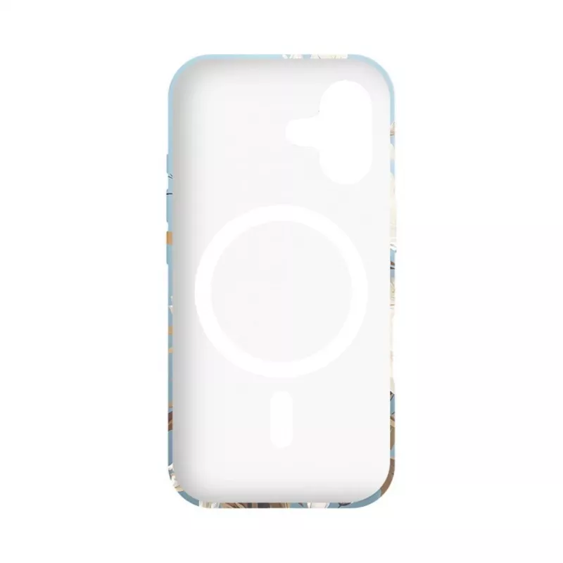 Evelatus Apple iPhone 16 plonas korpusas su MagSafe - individualus raštas Flower Blue