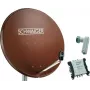 SCHWAIGER SAT sistema 80 cm 6 dalyviams Quattro LNB (be jungiklio) plytų spalvos su 5/6 multiswitch