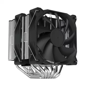 Zalman CNPS12X BP Black CPU aušintuvas - 120 mm PWM ventiliatorius, mėlynas LED apšvietimas, 6 šilumos vamzdeliai, Intel/AMD