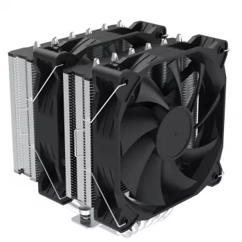 Zalman CNPS12X BP Black CPU aušintuvas - 120 mm PWM ventiliatorius, mėlynas LED apšvietimas, 6 šilumos vamzdeliai, Intel/AMD