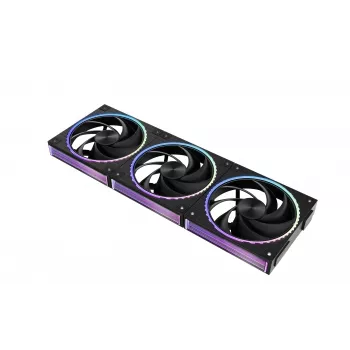 Zalman ZM-DF120R A3 120 mm atvirkštinių menčių ventiliatoriai su „daisy chain“ funkcija, 3 vnt., juodi