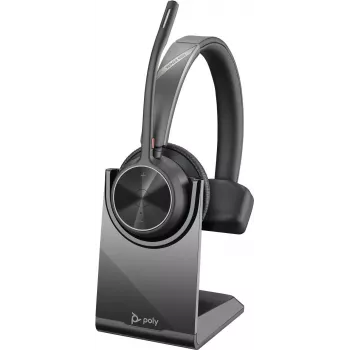 HP Poly Voyager 4300 UC Series 4310 belaidės ant ausų ausinės su USB-C adapteriu ir stovu, Zoom Certified 218474-01