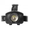 ENTAC EHL-ZOOM-1W-PL Zoom 1W LED priekinis žibintuvėlis, juodas