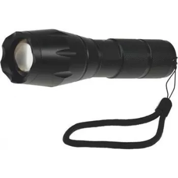 ChiliTec LED žibintuvėlis Zoom 10W, 3x AAA, juodas 22106