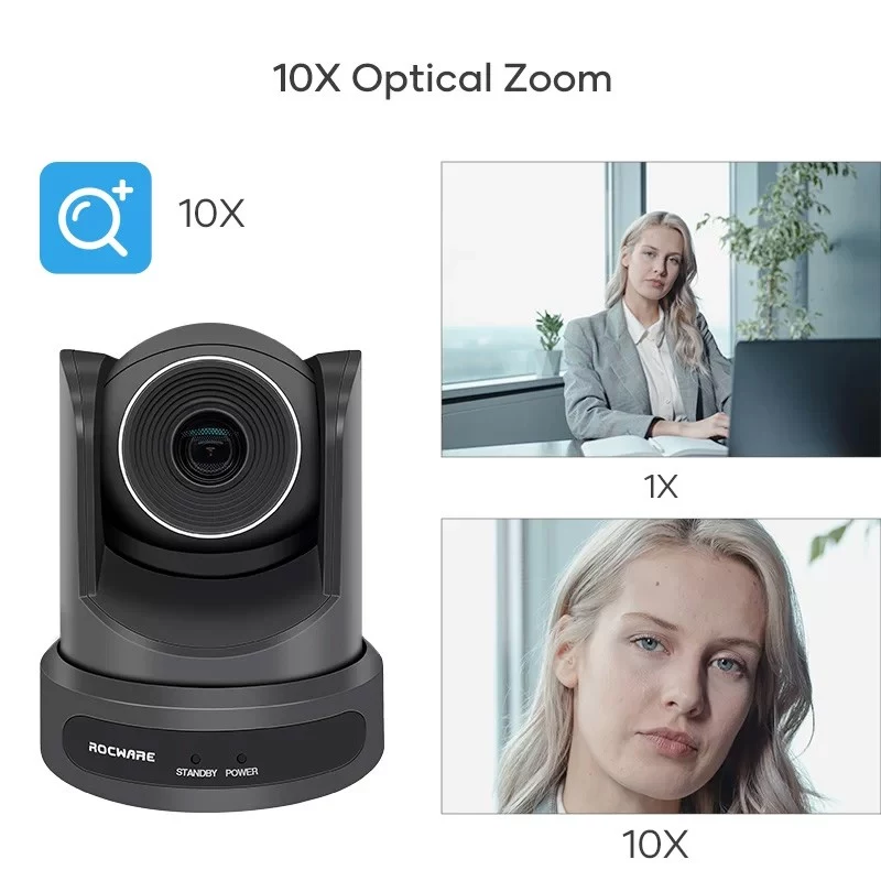 ROCWARE RC20 PTZ kamera 1080p su 12x optiniu priartinimu, HDMI, USB 3.0, LAN