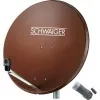 SCHWAIGER 80 cm palydovinės antenos rinkinys su vienu LNB, plytų spalvos