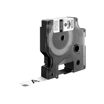 DYMO Rhino IND 12mm juoda ant baltos nuolatinės nailono etikečių juosta (18488, S0718100)