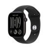 Apple Watch Series 12 GPS + Cellular 46 mm juodas aliuminio korpusas su juoda sportine apyranke, M/L