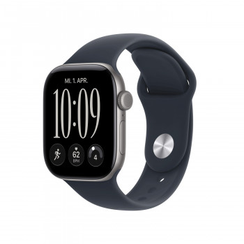 Apple Watch Series 12 GPS + Cellular 42 mm pilkas aliuminio korpusas su mėlyna sportine apyranke, S/M