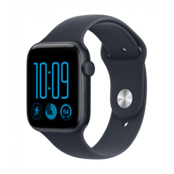Apple Watch SE 3 GPS + Cellular 44 mm Midnight aliuminio korpusas su mėlyna sportine apyranke, S/M