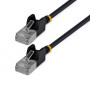 StarTech Slim Cat6a U/FTP tinklo kabelis RJ45, 0,15 m, juodas