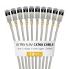 StarTech.com plonas Cat6a U/FTP tinklo kabelis RJ45, 0,15 m, pilkas, 10 vienetų rinkinys