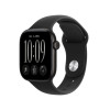 Apple Watch Series 12 GPS 42 mm juodas aliuminio korpusas su juoda sportine apyranke, M/L