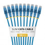 StarTech.com Slim Cat6 U/UTP tinklo kabelis RJ45, 1 m, mėlynas, LSZH, 10 vnt. paketas