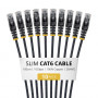StarTech.com plonas Cat6 U/UTP tinklo kabelis RJ45, 1 m, juodas, 10 vnt. rinkinys
