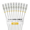 StarTech.com Slim Cat6 U/UTP tinklo kabelis RJ45, 1 m, pilkas, 10 vnt. paketas