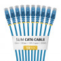 StarTech.com Slim Cat6 U/UTP tinklo kabelis RJ45, 0,5 m, mėlynas, LSZH, 10 vnt. paketas