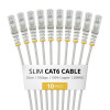 StarTech.com Slim Cat6 U/UTP tinklo kabelis RJ45, 0,25 m, pilkas, 10 vnt. rinkinys