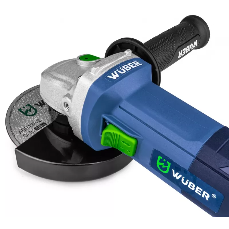 Wuber W27477 kampinis šlifuoklis, 125 mm, 850 W, su 10 diskais