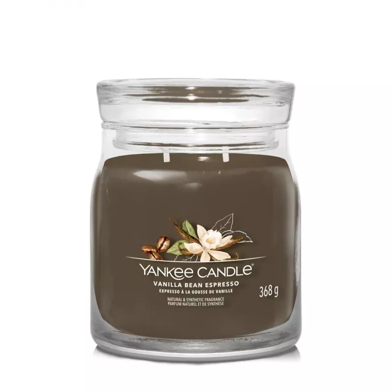 Yankee Candle Vanilla Bean Espresso vidutinė kvapni žvakė (1701388E)