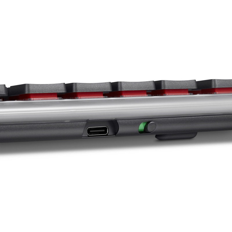 Lenovo belaidė daugiafunkcė mechaninė klaviatūra 8000, vokiškas išdėstymas, pilka
