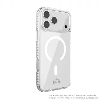 Eiger IceGrip MagSafe dėklas iPhone 18 Pro/17 Pro, permatomas