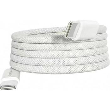 4smarts RollUp magnetinis USB-C į USB-C kabelis, 1,5 m, baltas