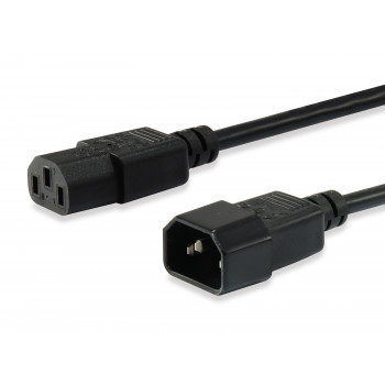 Maitinimo laidas Equip IEC C13 – IEC C14, 1,5 m, juodas