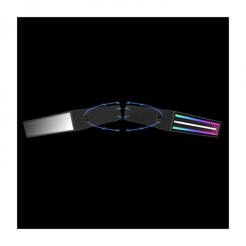 Thermaltake SWAFAN INFINITY EX14 ARGB Sync 140 mm korpuso ventiliatorius, juodas, 3 vnt. rinkinys