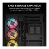 Corsair 2800X RS-R ARGB panoraminio stiklo Micro-ATX kompiuterio korpusas, juodas