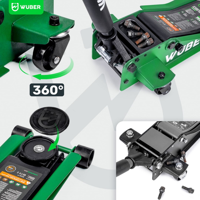 WUBER W22022 žemo profilio automobilinis domkratas 3T, 85-430 mm